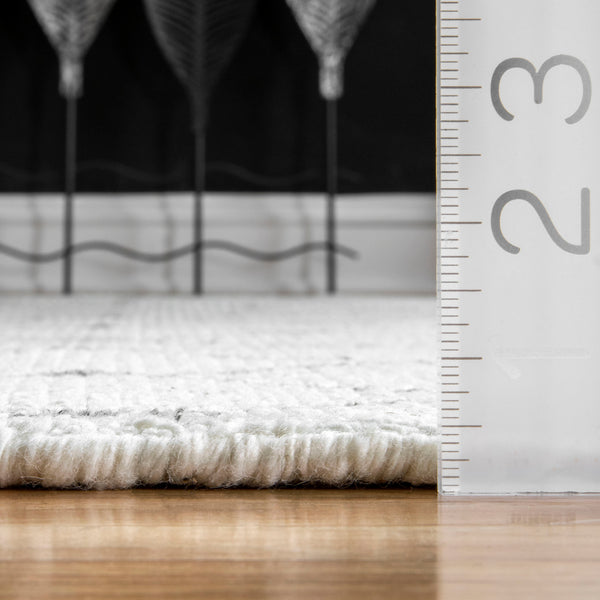 Nuloom Novalee Woolen Modern Trellis Ivory