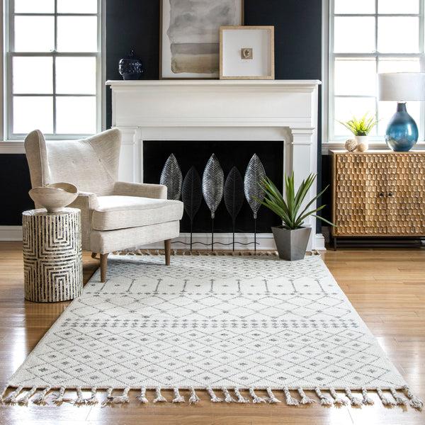 Nuloom Novalee Woolen Modern Trellis Ivory