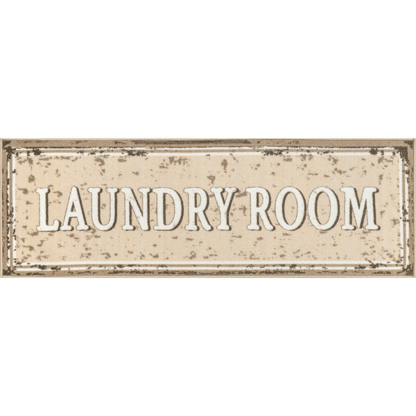 nuloom Novelty Machine Washable Laundry Mat Beige
