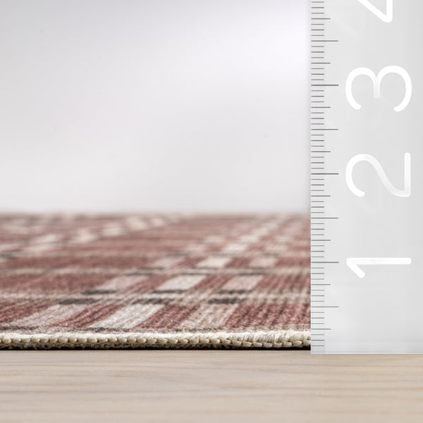 Nuloom Nuloom Uzma Plaid Area Rug Rust