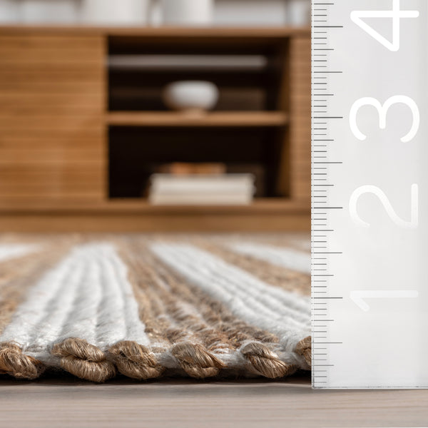 Nuloom Oberlin Striped Jute Area Rug Natural