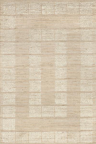 nuloom Oden Textured Jute and Wool Area Rug Ivory