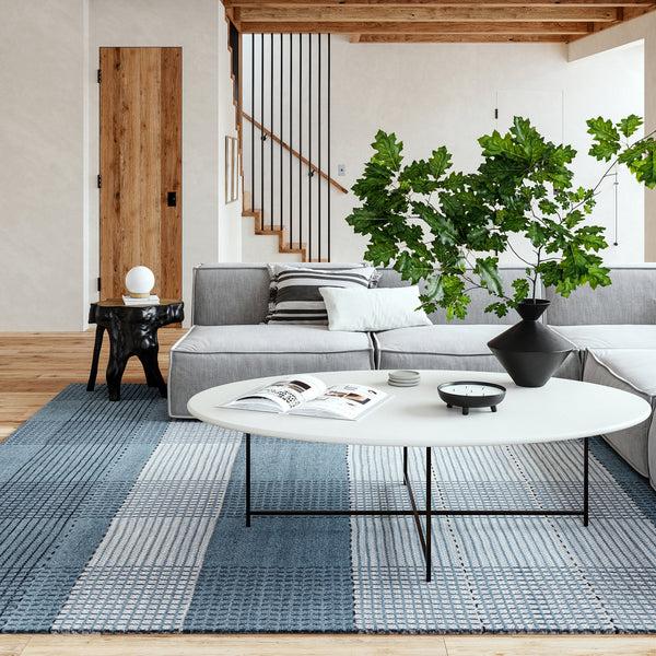 Nuloom Oregon Plaid Wool Area Rug Blue