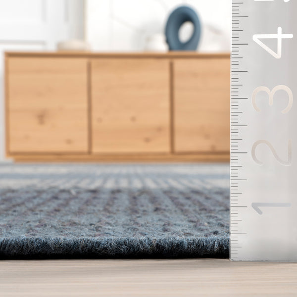 Nuloom Oregon Plaid Wool Area Rug Blue
