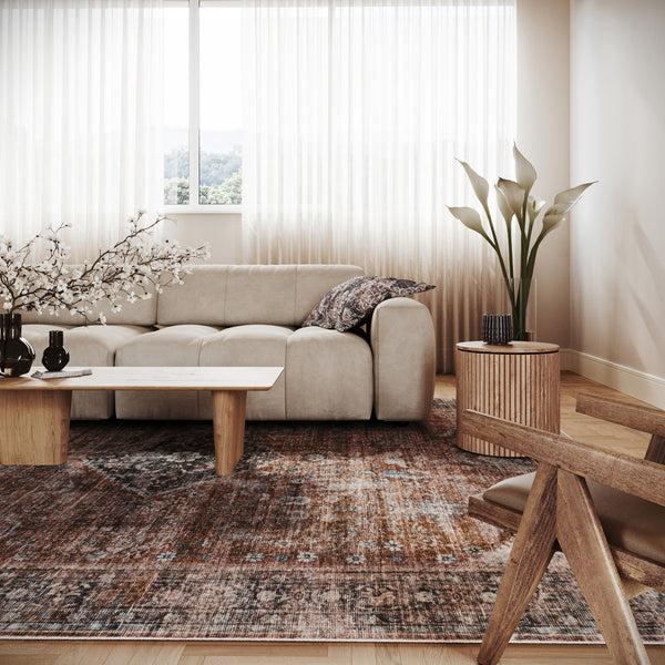 Nuloom Nuloom Orielle Medallion Traditional Washable Area Rug Rust