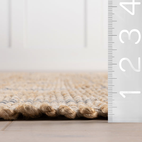 Nuloom Oscar Plaid Jute Area Rug Natural