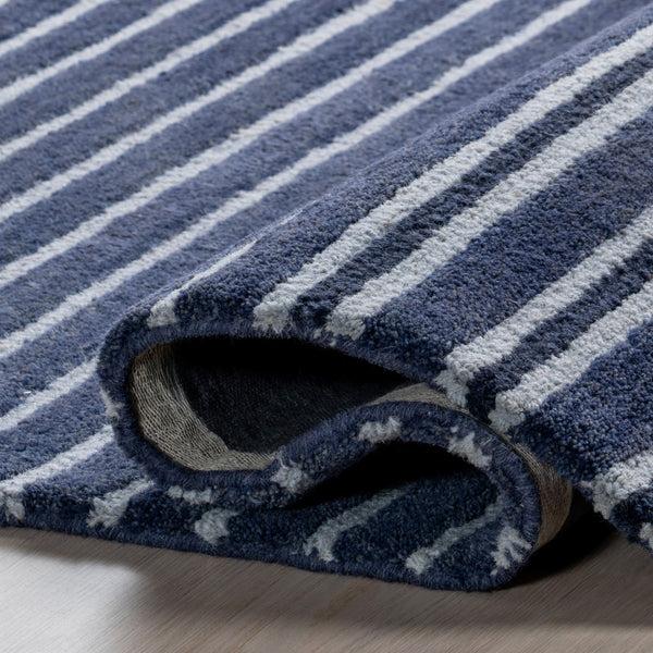 Nuloom Pacific Striped Wool Area Rug Blue