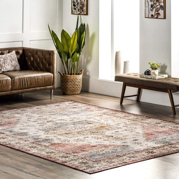 Nuloom Palace Medallion Washable Area Rug Multi