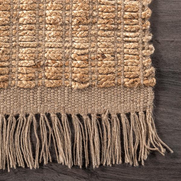 Nuloom Pampas Jute Tassel Area Rug Natural