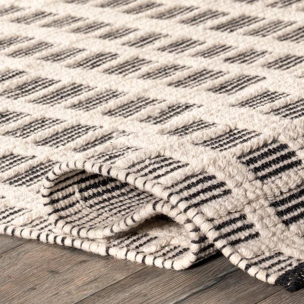 Nuloom Parker Check Textured Area Rug Ivory