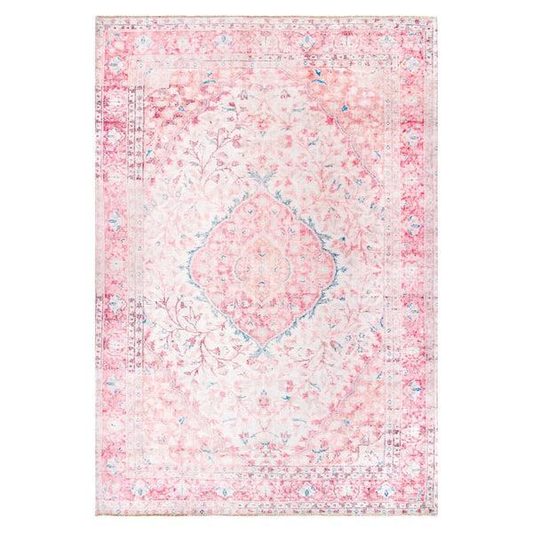 Nuloom NuLOOM Patsy Vintage Medallion Machine Washable Area Rug Pink