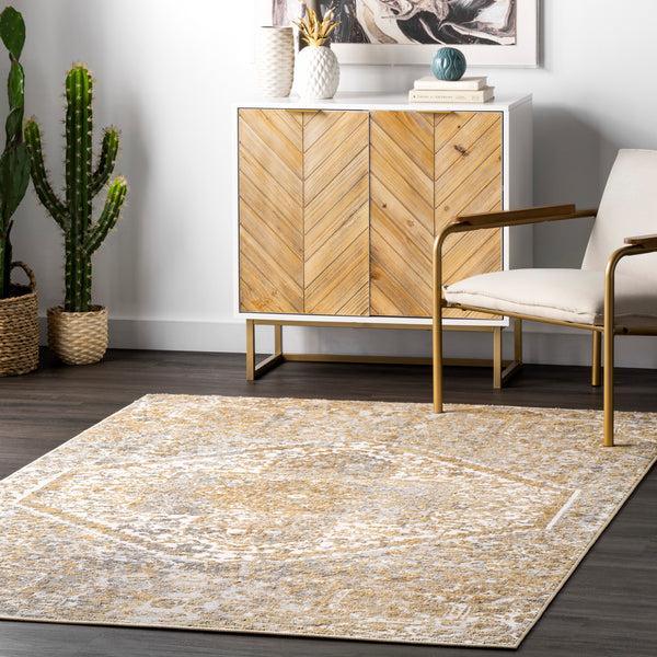 Nuloom Patty Vintage Medallion Rug Gold