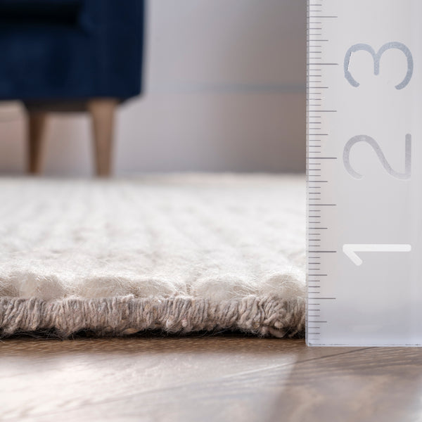 Nuloom Penelope Braided Wool Area Rug Off White