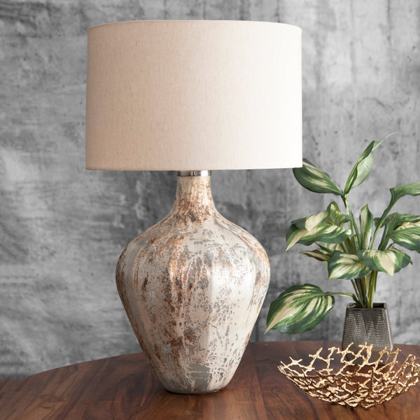Nuloom Phoenix 30" Glass Table Lamp Grey