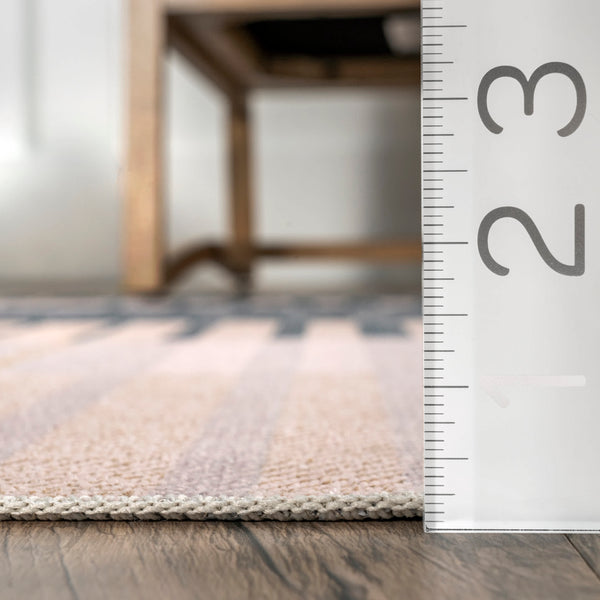 Nuloom Pia Washable Striped Area Rug Beige