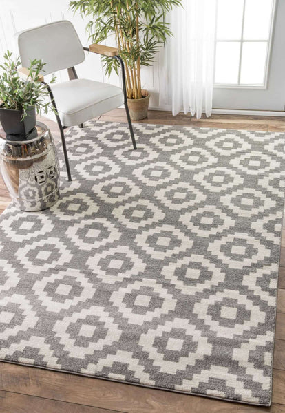 Nuloom Pixel Trellis Julian Area Rug Grey