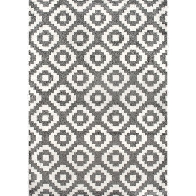 nuloom Pixel Trellis Julian Area Rug Grey