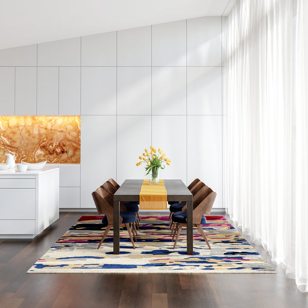 Nuloom Pokhara Abstract Wool Area Rug Multicolor