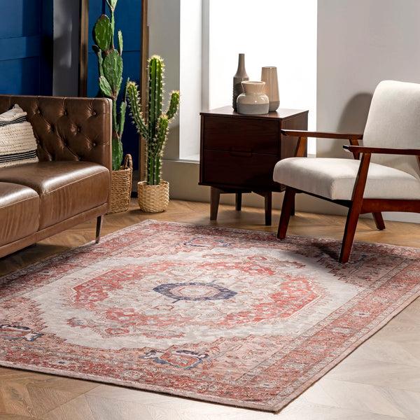 Nuloom Polly Traditional Medallion Area Rug Red