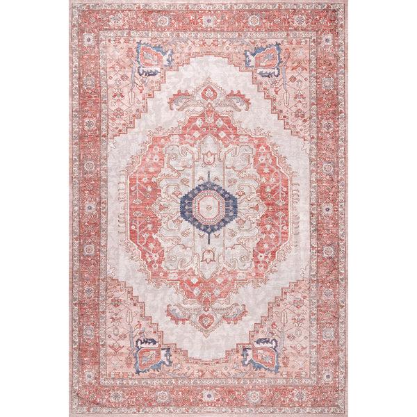 nuloom Polly Traditional Medallion Area Rug Red
