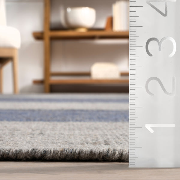 Nuloom Portland Plaid Wool Area Rug Blue