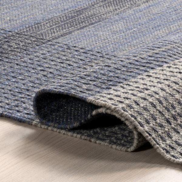 Nuloom Portland Plaid Wool Area Rug Blue