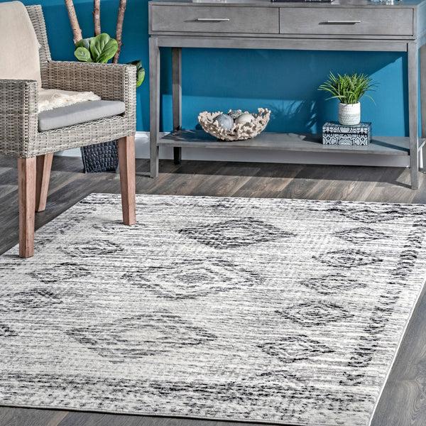 Nuloom Presley Faded Aztec Area Rug Grey
