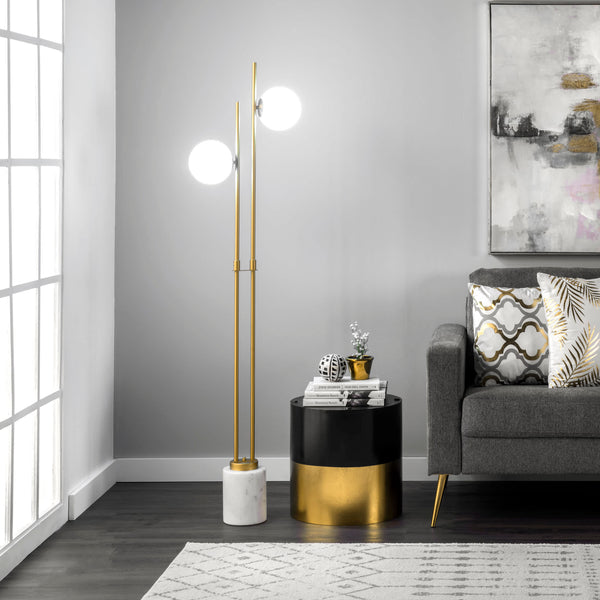 Nuloom Preston 63" Metal Floor Lamp White