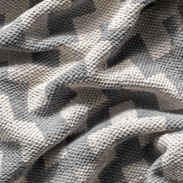 Nuloom Priya Chevron Cotton Tassel Area Rug Grey