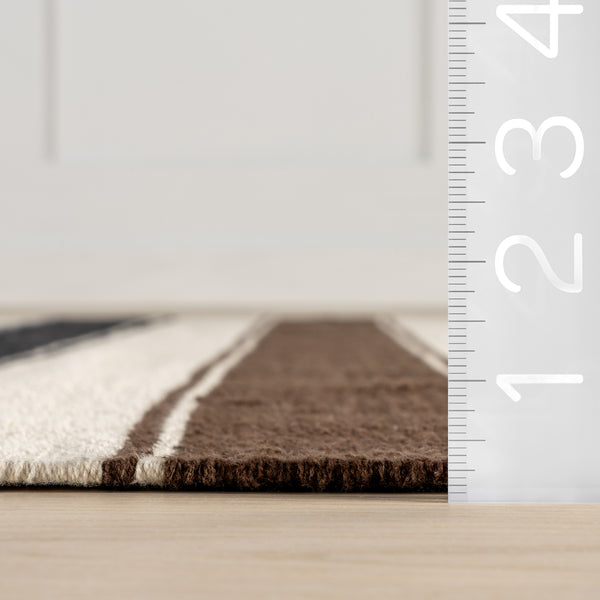 Nuloom Quest Striped Cotton Area Rug Multicolor