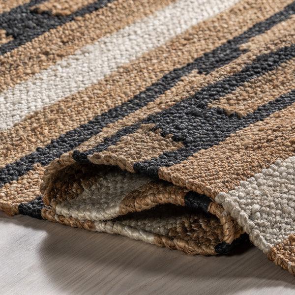 Nuloom Raleigh Striped Jute Area Rug Natural