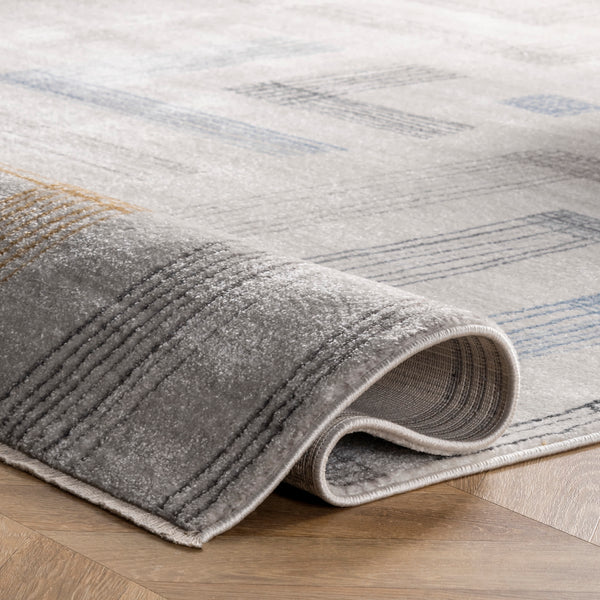 Nuloom Rani Geometric Angles Area Rug Light Grey