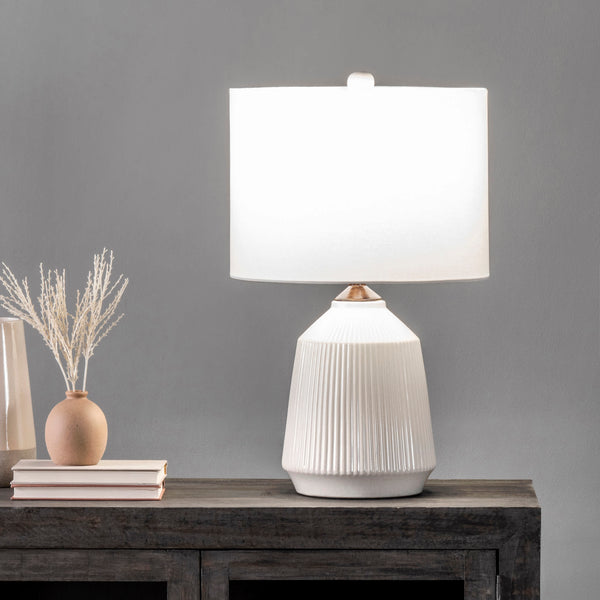 Nuloom Renton 24" Ceramic Table Lamp Cream