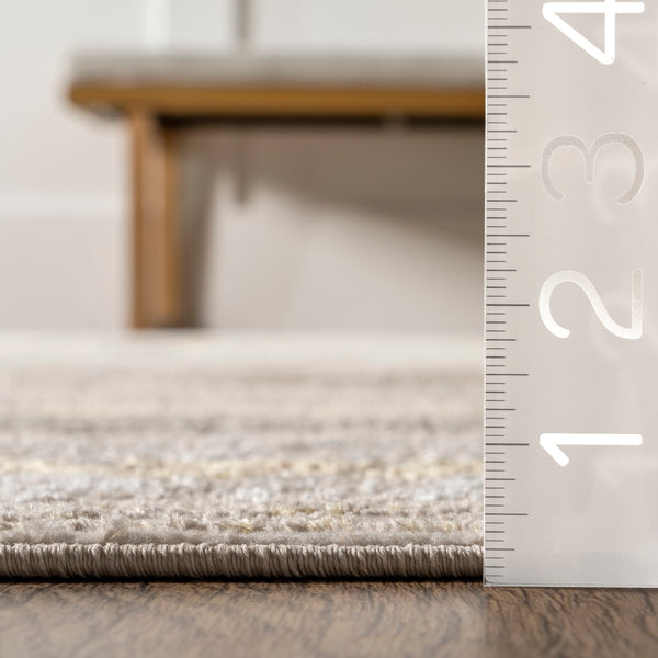 Nuloom Rey Transitional Geometric Area Rug Beige