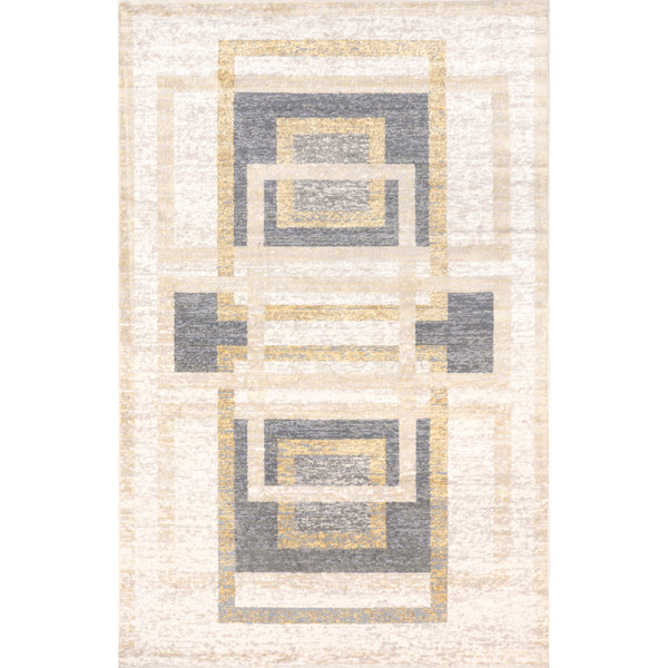 nuloom Rey Transitional Geometric Area Rug Beige