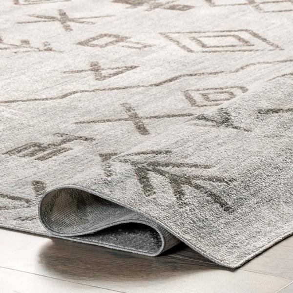Nuloom Rhonda Washable Symbolism Area Rug Gray
