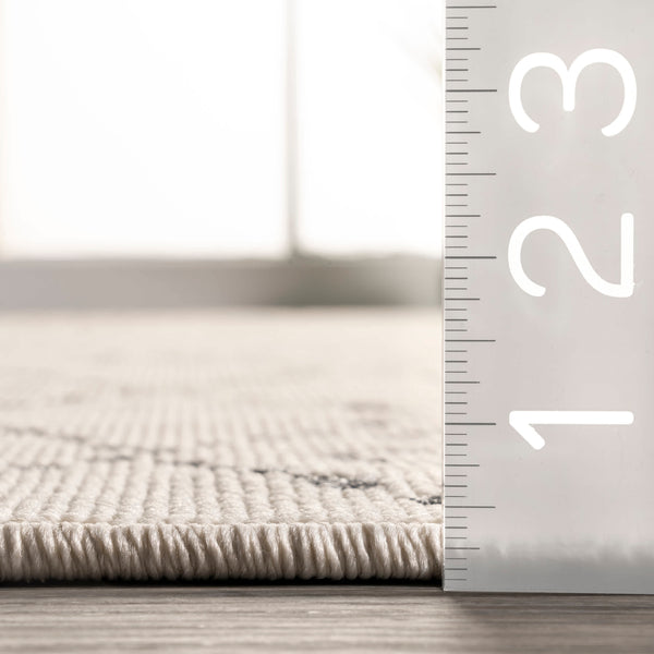 Nuloom Ria Bohemian Diamond Area Rug Beige