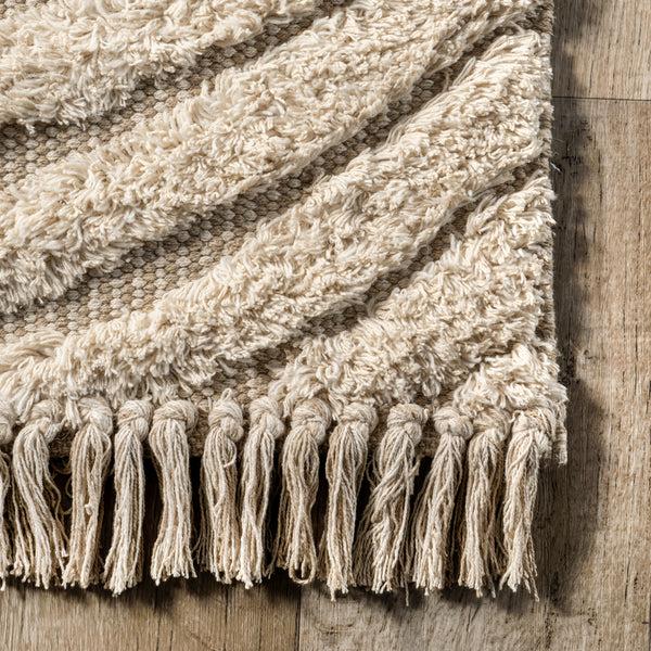 Nuloom Riley Textured Shag Area Rug Cream