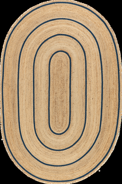 nuloom Ripplewood Oval Jute Area Rug Navy