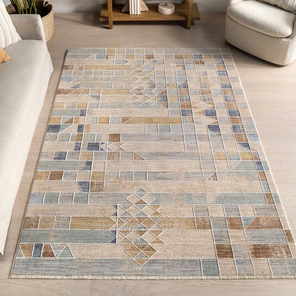 Nuloom Rivka Modern Geometric Area Rug Multicolor