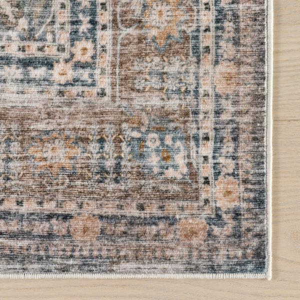 Nuloom Nuloom Romilly Bordered Traditional Washable Area Rug Tan