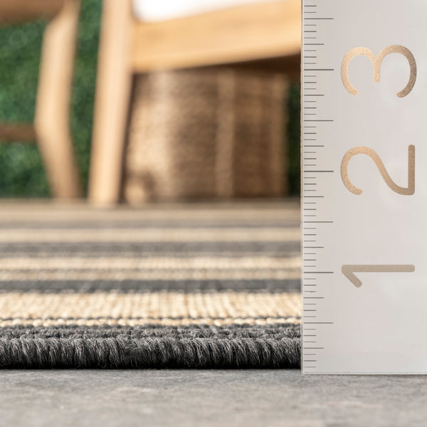 Nuloom Romy Striped Indoor/Outdoor Area Rug Navy