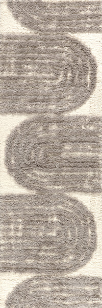 Nuloom Rose Modern Geometric Shag Area Rug Beige