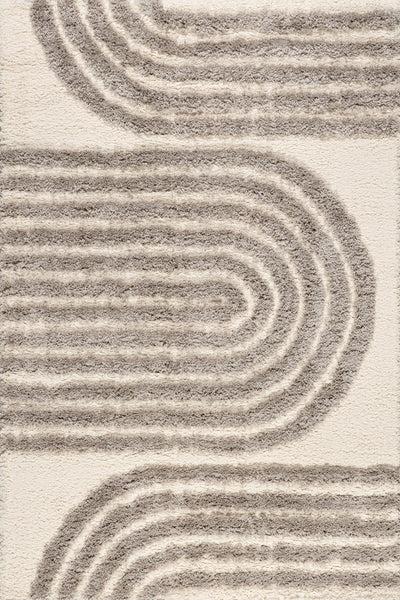 nuloom Rose Modern Geometric Shag Area Rug Beige