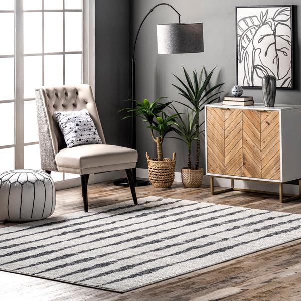 Nuloom Rowan Transitional Striped Area Rug Blue