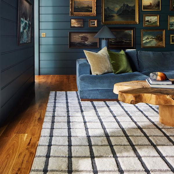 Nuloom Rowena Checked Wool Area Rug Ivory