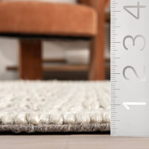 Nuloom Rubina Casual Geometric Jute Area Rug Ivory
