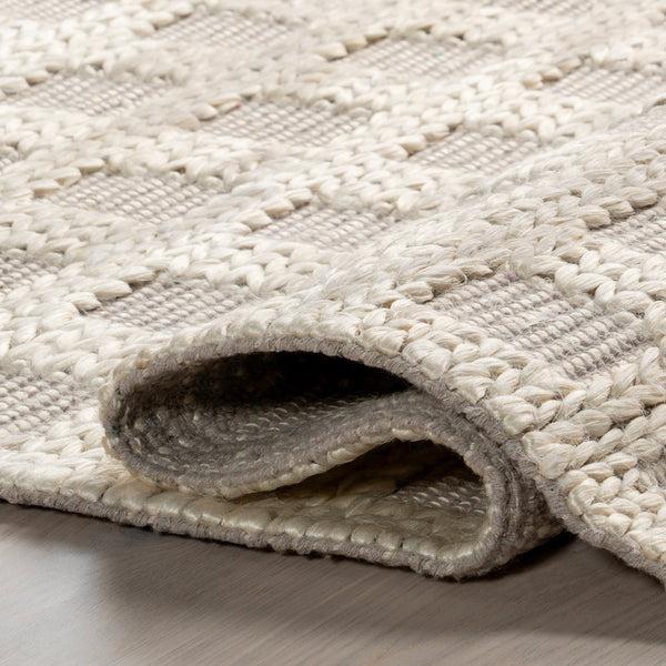 Nuloom Rubina Casual Geometric Jute Area Rug Ivory