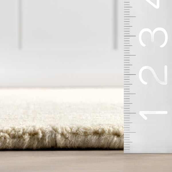 Nuloom Rune Bordered Wool-Blend Area Rug Cream