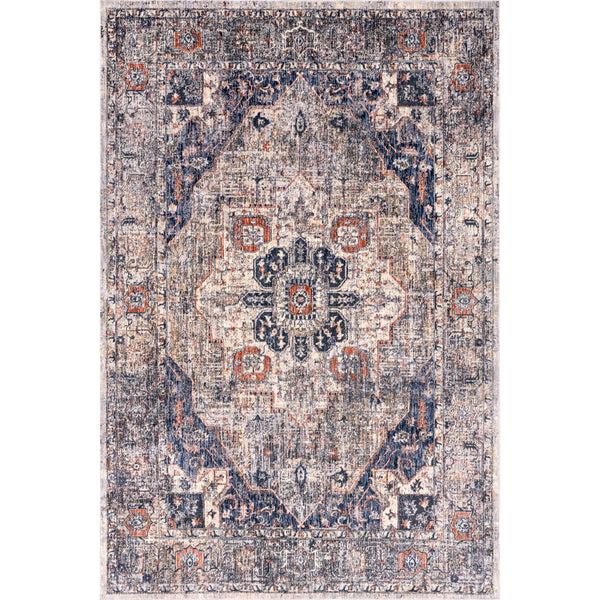 nuloom Saffron Traditional Medallion Area Rug Navy